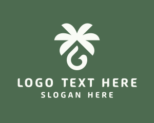 Massage - Palm Tree Oil Letter G logo design