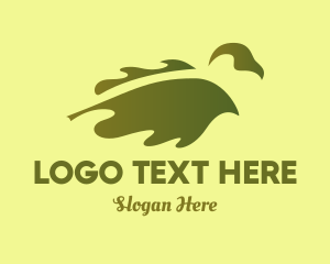 Green Hexagon - Oak Bird Leaf logo design