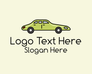 Route - Green Long Car logo design