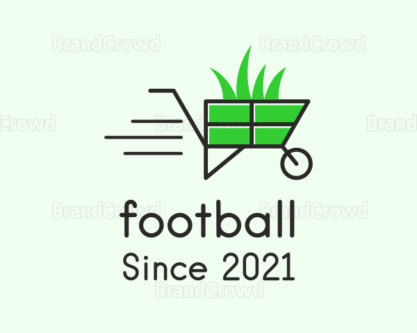 Garden Grass Wheelbarrow Logo