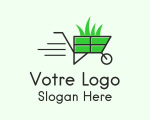 Garden Grass Wheelbarrow  Logo