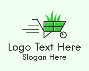 Garden Grass Wheelbarrow  Logo