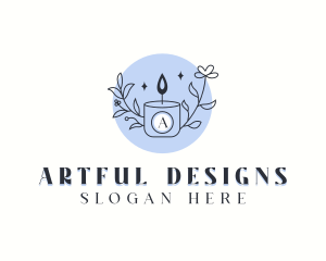 Scented Organic Candle logo design