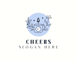 Flower - Scented Organic Candle logo design