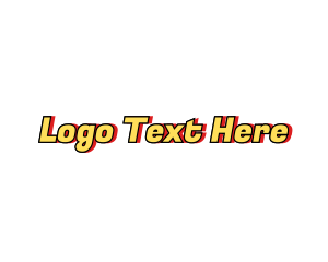 Comic Yellow Wordmark Logo