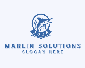 Blue Marlin Fisheries logo design