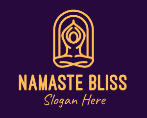 Namaste - Meditation Yoga Wellness logo design