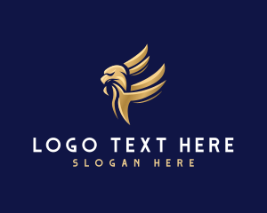 Airport - Wing Eagle Letter F logo design