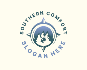 South - Mountain Adventure Compass logo design