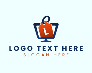 Orange And White - Computer Monitor Price Tag logo design