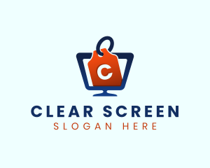 Screen - Computer Monitor Price Tag logo design