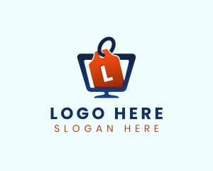 Computer Monitor Price Tag logo design