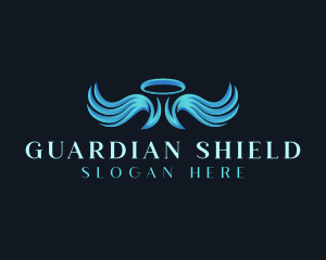 Guardian - Halo Angel Wings logo design