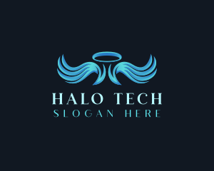 Halo - Halo Angel Wings logo design