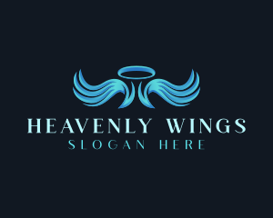 Halo Angel Wings logo design