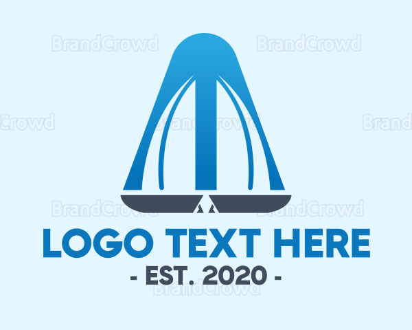 Modern Double Sailboat Logo