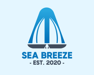 Modern Double Sailboat logo design
