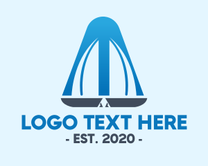 Sailboat - Modern Double Sailboat logo design