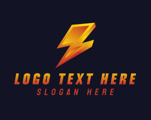 Power - Electrical Lightning Bolt logo design