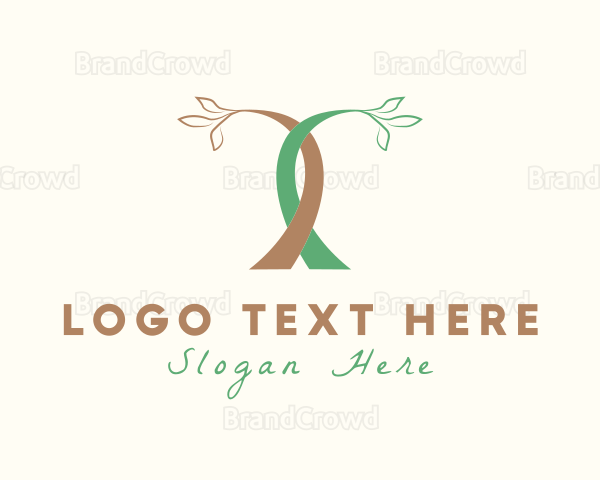 Tree Garden Letter T Logo