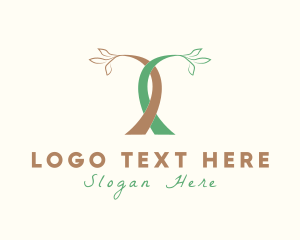 Botany - Tree Garden Letter T logo design