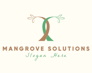 Mangrove - Tree Garden Letter T logo design