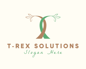 Tree Garden Letter T logo design