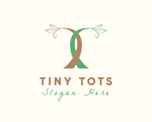 Tree Garden Letter T logo design