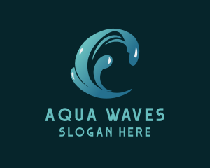 Waves - Gradient Waves Resort logo design