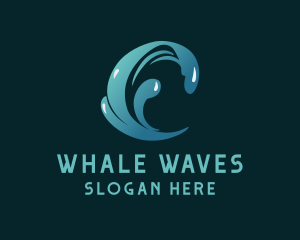 Gradient Waves Resort logo design