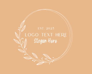 Round Plant Wreath Logo