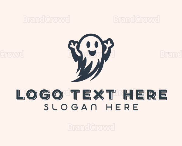 Spooky Scary Ghost Logo