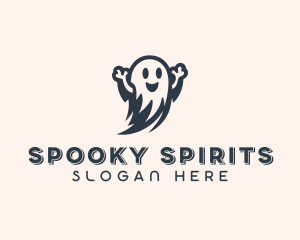 Spooky Scary Ghost  logo design