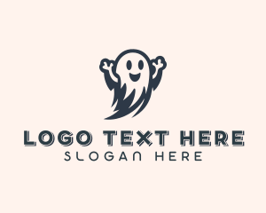 Spooky Scary Ghost  Logo