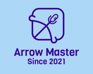 Purple Mic Archery  logo design