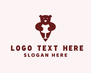 Wine Glass - Bear Wine Bar logo design