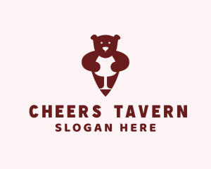 Bar - Bear Wine Bar logo design