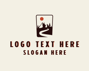 Terrain - Mountain Pathway Road logo design