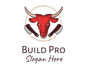 Bull Chophouse Knife logo design