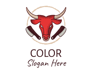 Bull Chophouse Knife logo design