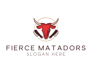 Bullfighting - Bull Chophouse Knife logo design