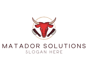 Matador - Bull Chophouse Knife logo design