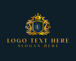 Luxury - Shield Crown Monarchy logo design