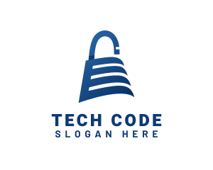 Code - Security Padlock Passcode logo design