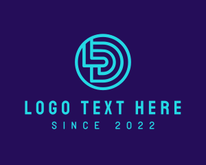 Telecommunication - Digital Application Letter D logo design