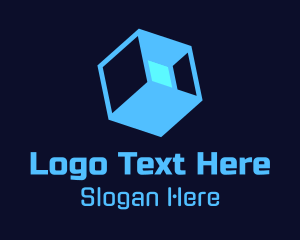 Cyberspace - Isometric Cube Box logo design