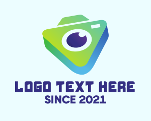Camera Lens - Triangle Webcam App logo design