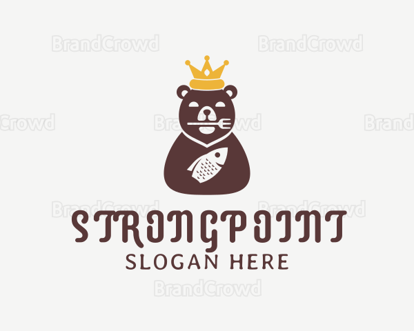 Crown Fish Bear Logo