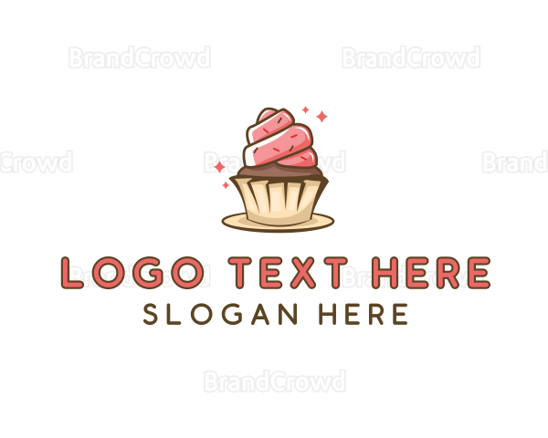 Sweet Cupcake Dessert Logo