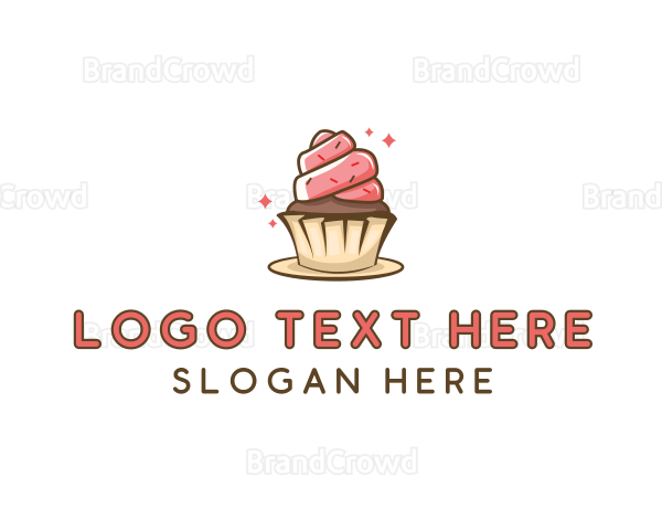 Sweet Cupcake Dessert Logo